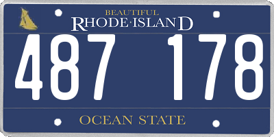 RI license plate 487178