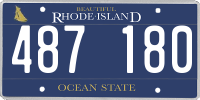RI license plate 487180