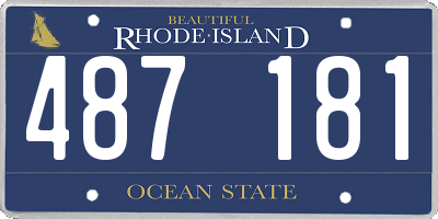 RI license plate 487181