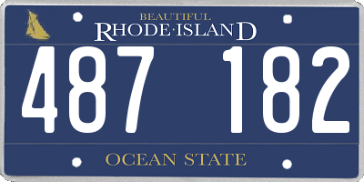 RI license plate 487182