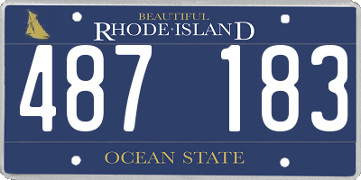 RI license plate 487183