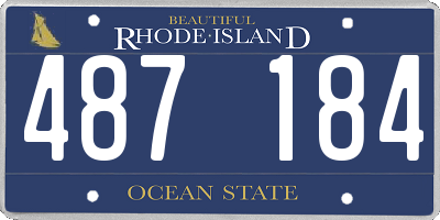 RI license plate 487184