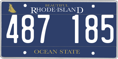 RI license plate 487185
