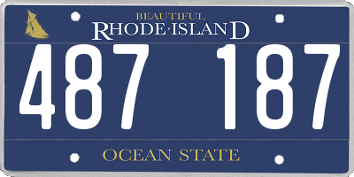 RI license plate 487187