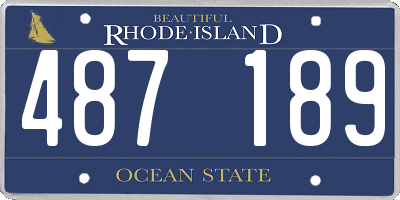 RI license plate 487189