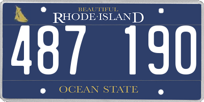 RI license plate 487190