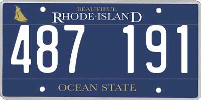 RI license plate 487191