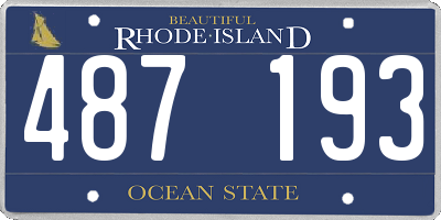 RI license plate 487193