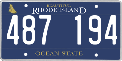 RI license plate 487194