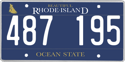 RI license plate 487195