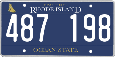 RI license plate 487198