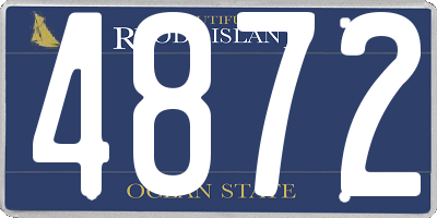 RI license plate 4872