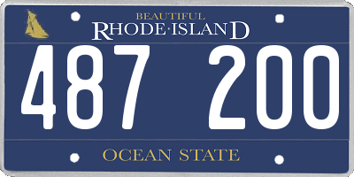 RI license plate 487200