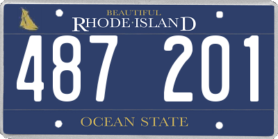 RI license plate 487201