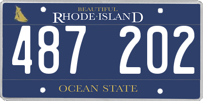 RI license plate 487202