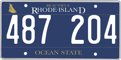 RI license plate 487204