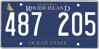 RI license plate 487205
