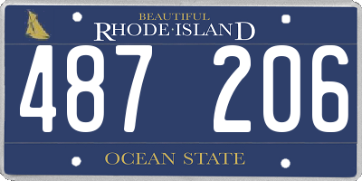 RI license plate 487206