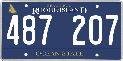 RI license plate 487207