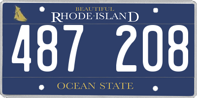 RI license plate 487208