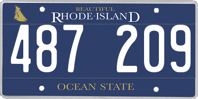 RI license plate 487209