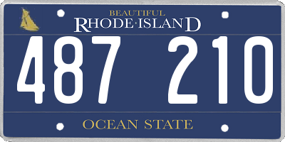 RI license plate 487210