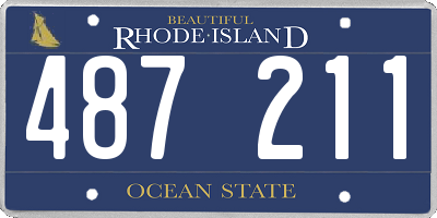 RI license plate 487211