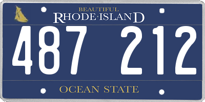 RI license plate 487212