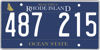 RI license plate 487215