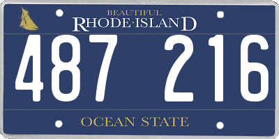 RI license plate 487216