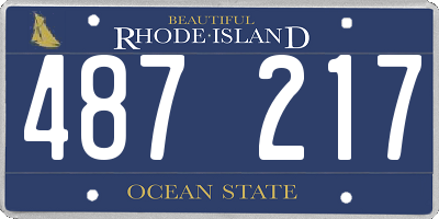 RI license plate 487217