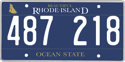 RI license plate 487218