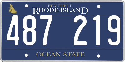 RI license plate 487219