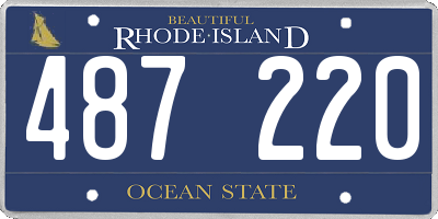 RI license plate 487220