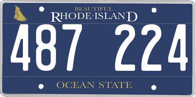 RI license plate 487224