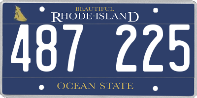 RI license plate 487225