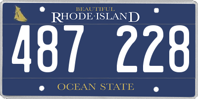 RI license plate 487228