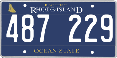 RI license plate 487229