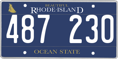 RI license plate 487230