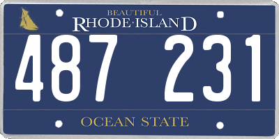 RI license plate 487231