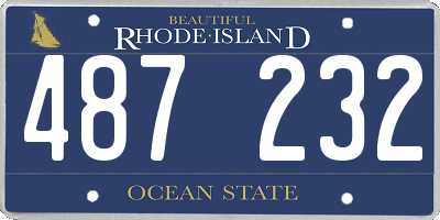 RI license plate 487232