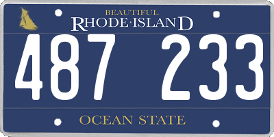 RI license plate 487233