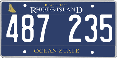 RI license plate 487235