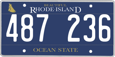 RI license plate 487236