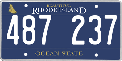 RI license plate 487237