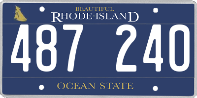 RI license plate 487240