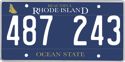 RI license plate 487243
