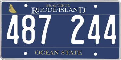 RI license plate 487244