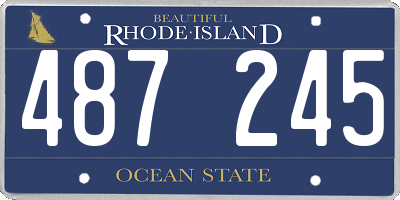 RI license plate 487245