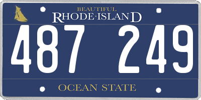 RI license plate 487249